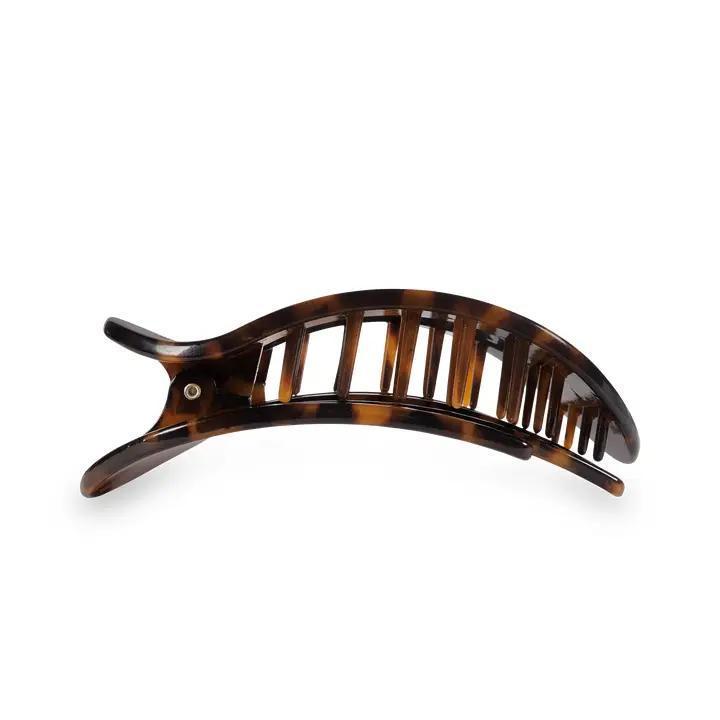Round Flat Hair Clip Medium - Tortoise - By Teleties
