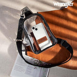 Wrangler Clear Sling Bag/Crossbody/Chest Bag - Black - by Montana West