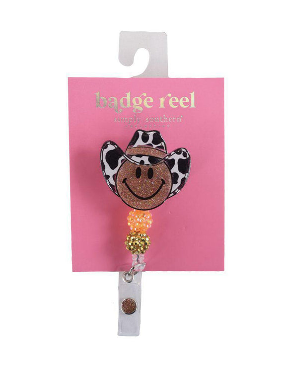 Badge Reel - Smiley Cowboy - by Simply Southern