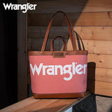 Wrangler Canvas Top Handle Tote/Shoulder Bag - Pink - by Montana West