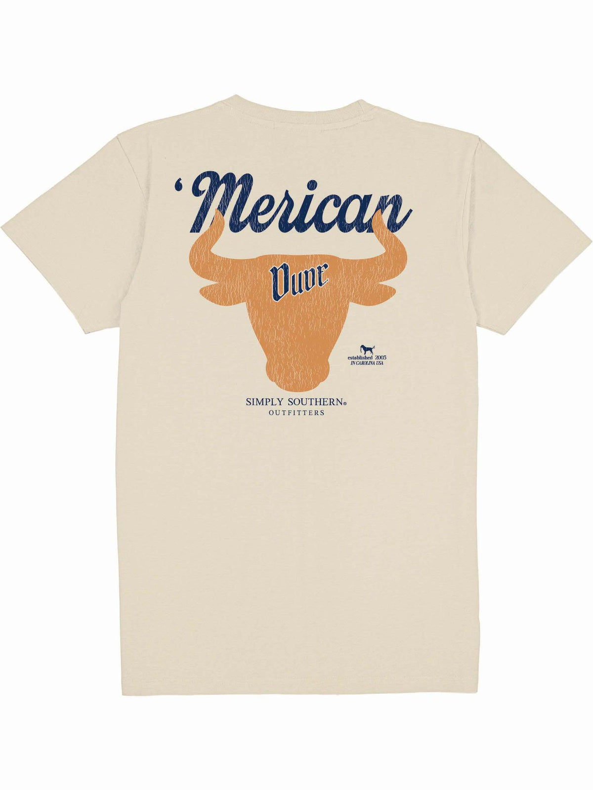 Merican Dude Bull  (Men's Short Sleeve T-Shirt) by Simply Southern