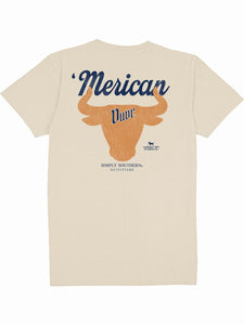 Merican Dude Bull  (Men's Short Sleeve T-Shirt) by Simply Southern