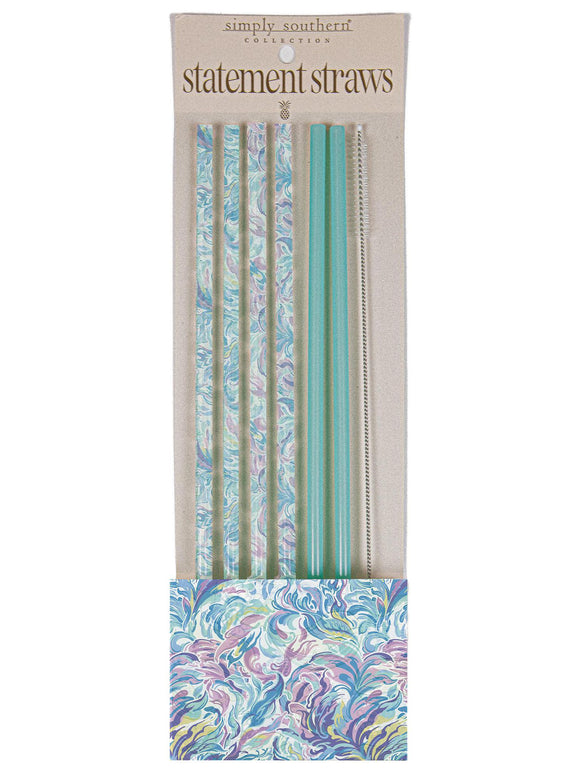 Straw Set - Watercolor - by Simply Southern