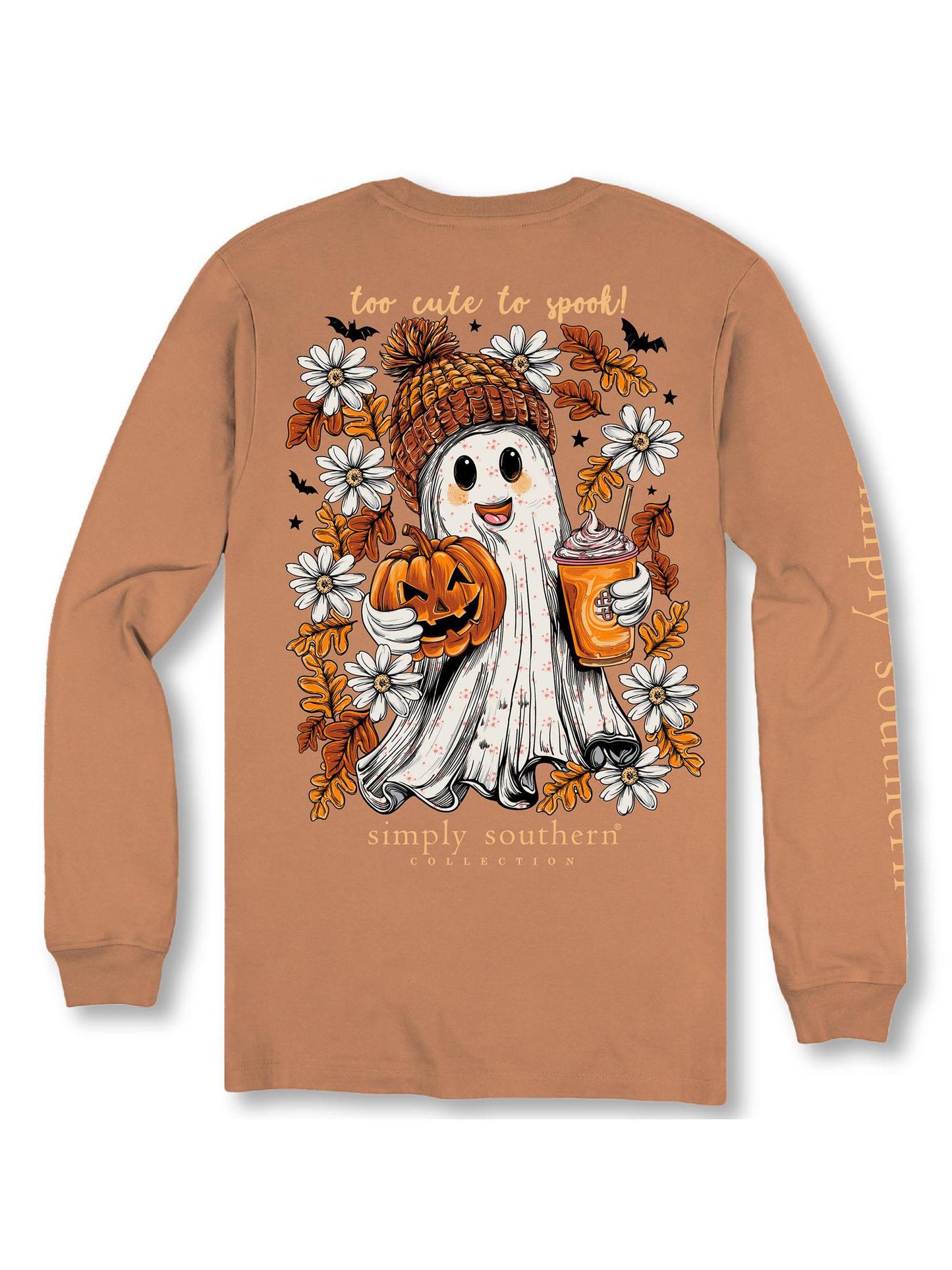 Ghost Too Cute (Youth Long Sleeve T-Shirt) by Simply Southern