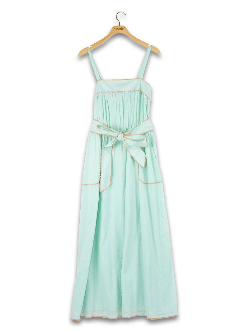 Simply Contrast Ric Rac Dress - Mint - by Simply Southern
