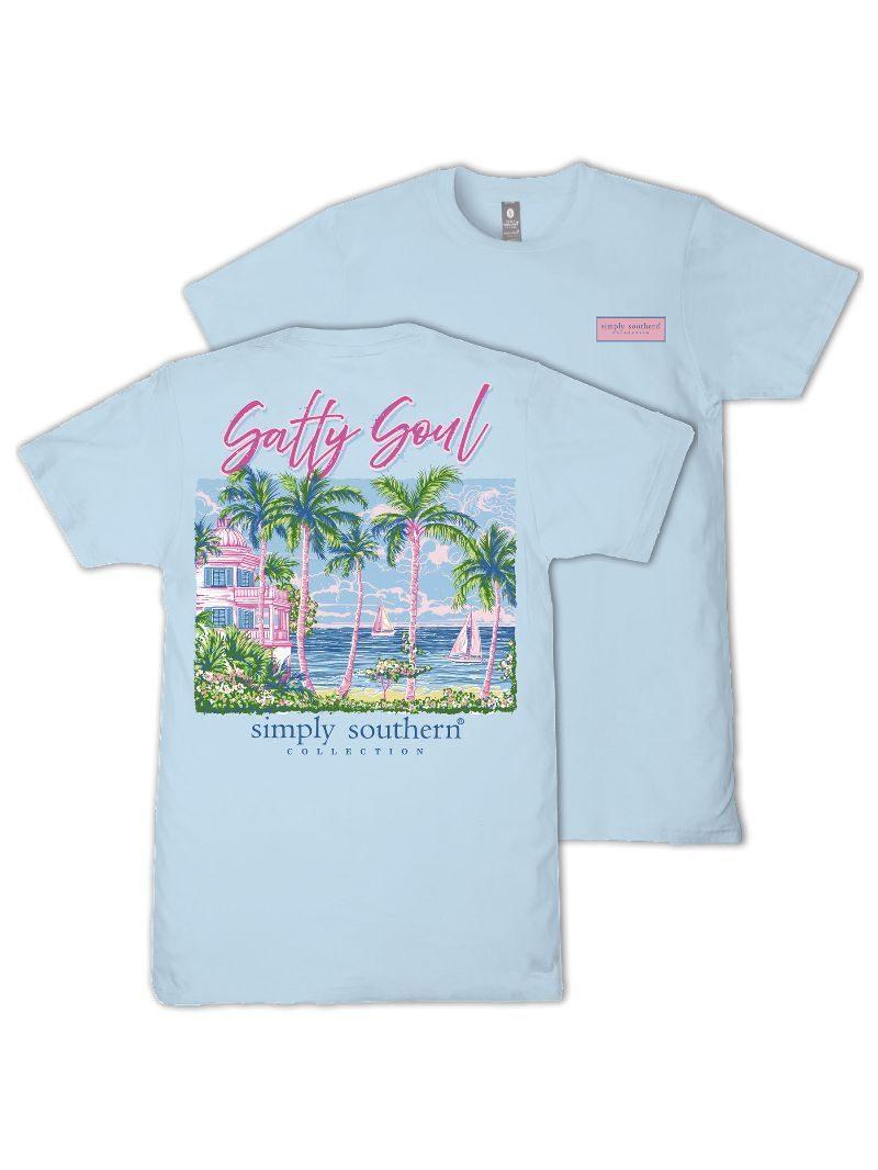Salty Soul (Short Sleeve T-Shirt) - Ice - by Simply Southern