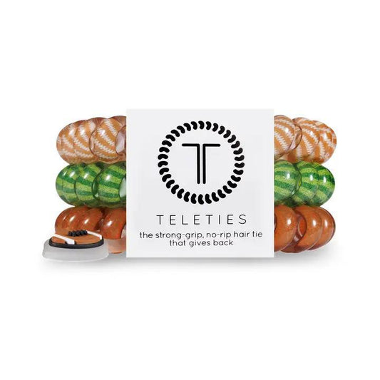 Spiral Football Hair Ties - Large - By Teleties