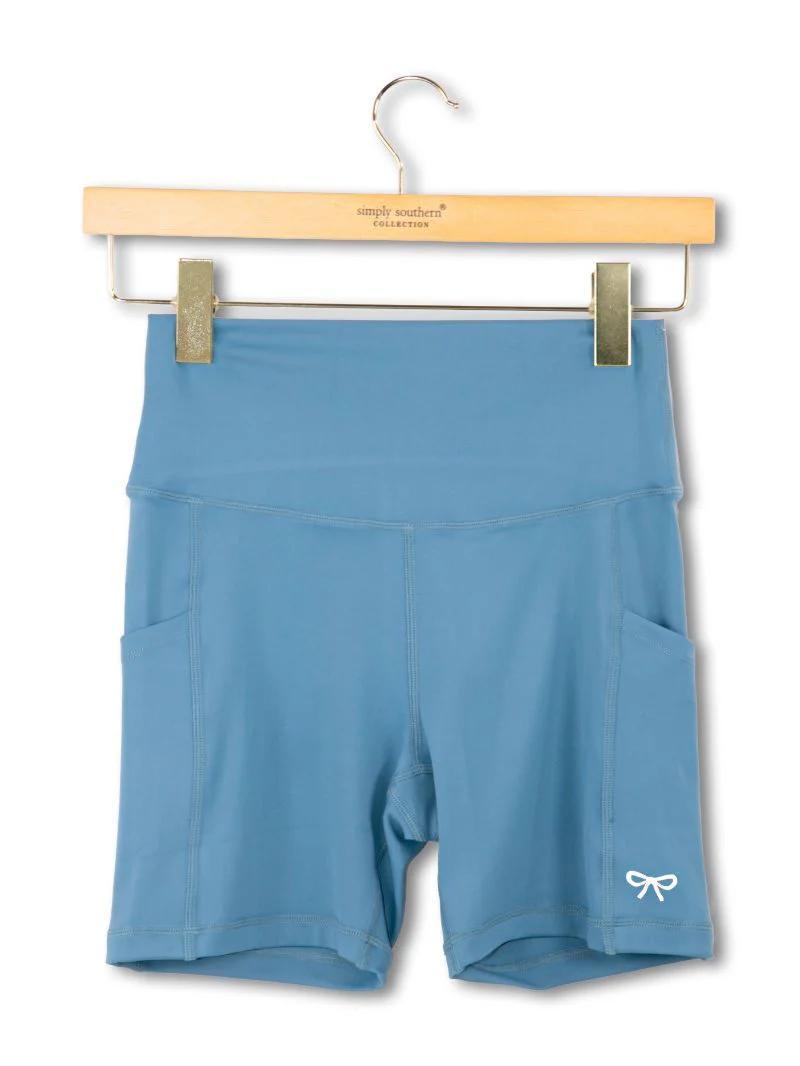 Simply Workout Bike Shorts - Blue - by Simply Southern
