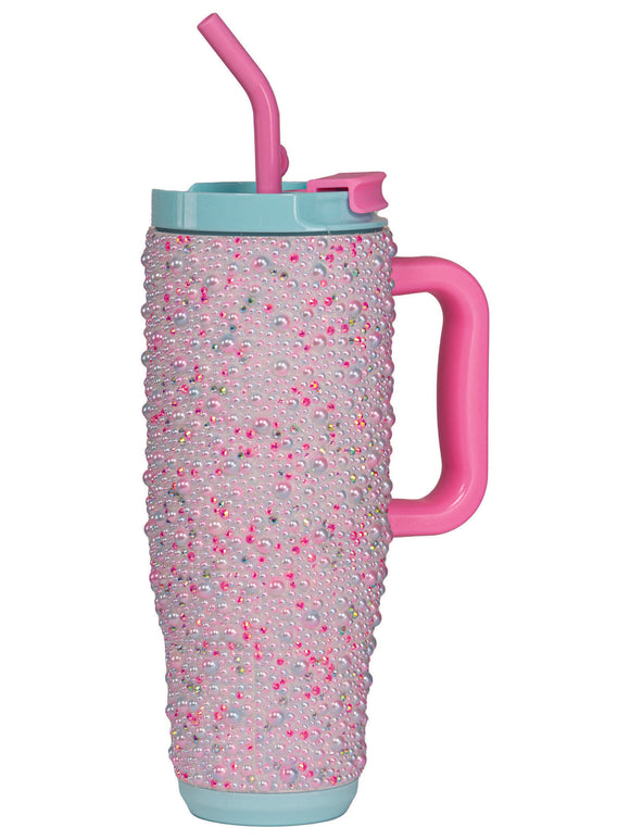 Blue Pearl Rhinestone - 40oz Tumbler - by Simply Southern