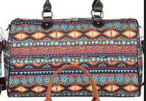 Montana West Print Canvas Weekender Bag - by Montana West