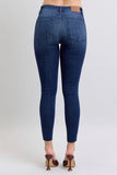 Mr Skinny With Raw Hem - Dark Wash - by Judy Blue