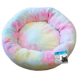 24" Cozy Tie-Dyed Pet Bed