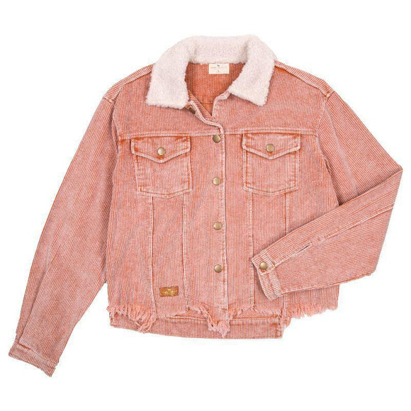 Acid Wash Jacket - Chestnut - by Simply Southern