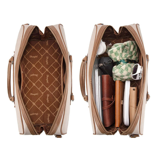 Wrangler Whipstitch Collection Duffle Bag -Light Grey - by Montana West