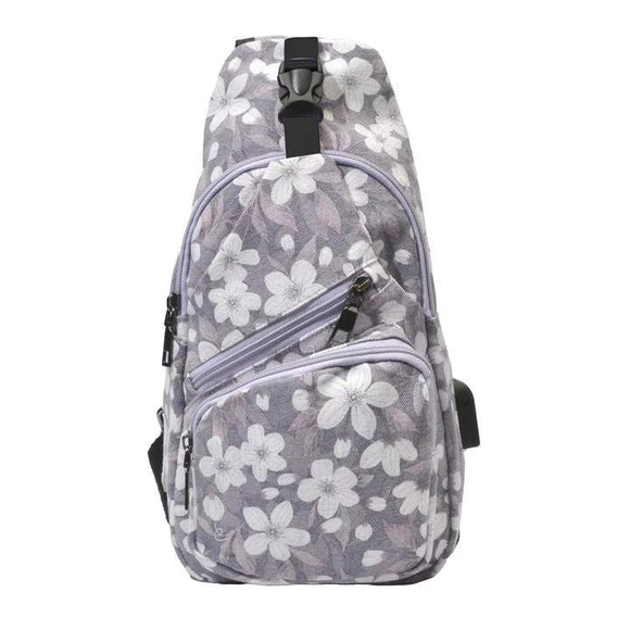 AntiTheft Day Regular Sling Bag - Lilac in Bloom - by Calla