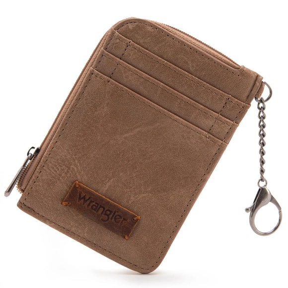 Wrangler Mini Zip Card Case - Khaki - by Montana West by Montana West