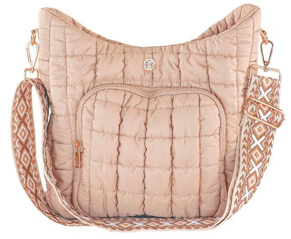 Puff Crossbody Purse - Mocha - by Simply Southern