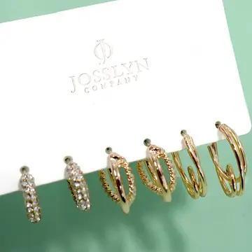 Trio Huggie Hoop Rhinestone