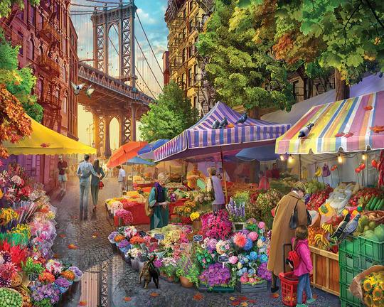 Flower Market -1000pc - by White Mountain