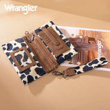 Wrangler Cow Print Wallet/Wristlet/Crossbody - Brown - by Montana West