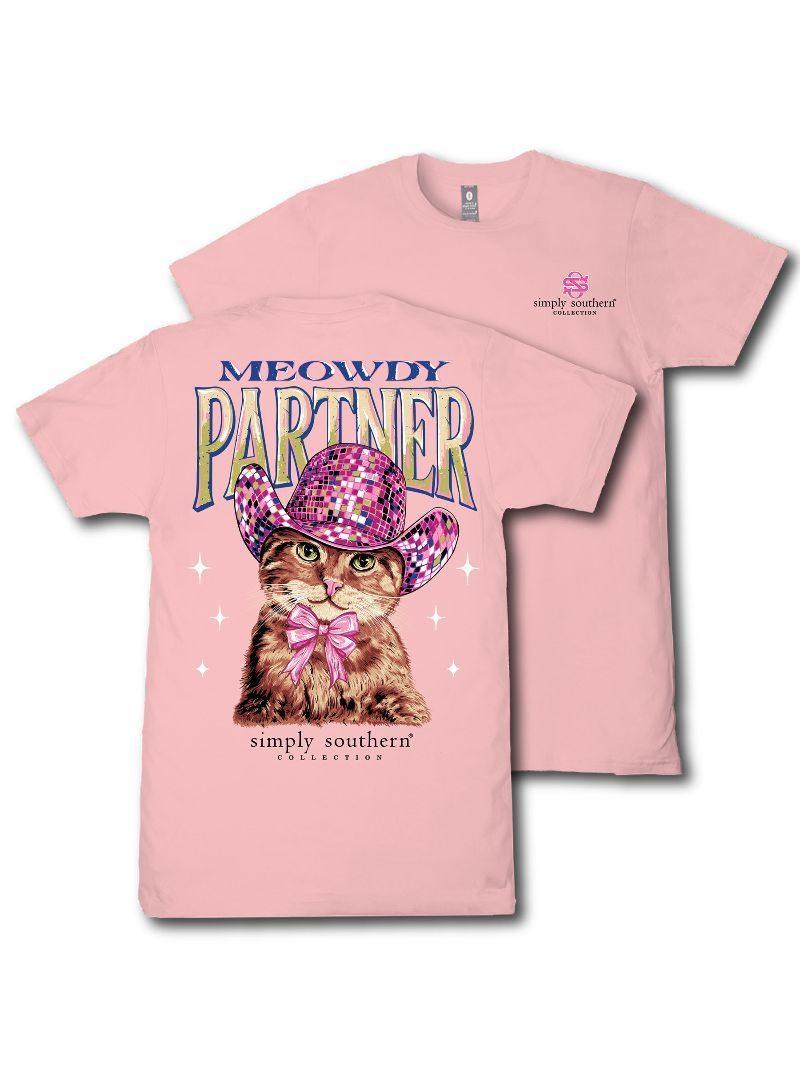 Meowdy Partner (Short Sleeve T-Shirt) - Tea Rose - by Simply Southern