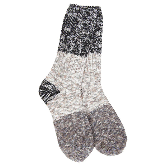 Weekend Ragg Crew - Stone Multi - by World's Softest Socks