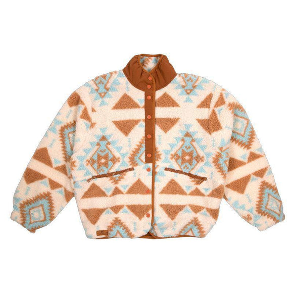 Retro Cropped Jacket - Tan Aztec - by Simply Southern