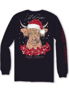 Snow Cow (Long Sleeve T-Shirt) by Simply Southern