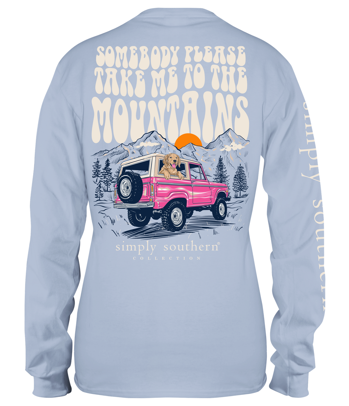 Take Me to the Mtns (Long Sleeve T-Shirt) by Simply Southern