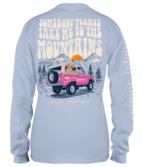 Take Me to the Mtns (Long Sleeve T-Shirt) by Simply Southern