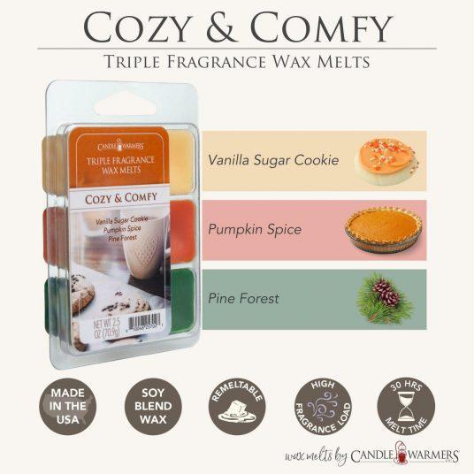 Cozy & Comfy Triple Fragrance Wax  Melts 2.5oz.