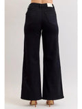 High Waist Retro Wide - Black - by Judy Blue