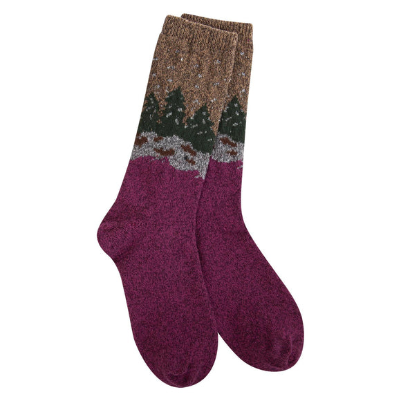 Holiday Mini Crew - Cranberry Forest - by World's Softest Socks