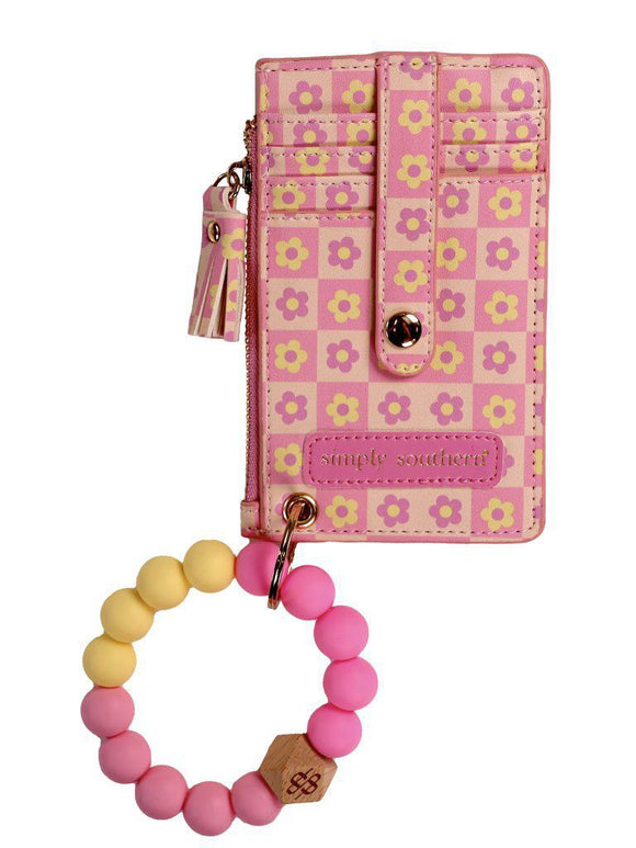 Bead Bangle ID Wallet - Checkered Flower - by Simply Southern
