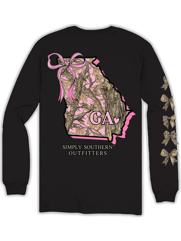 Ga Camo State (Long Sleeve T-Shirt) by Simply Southern