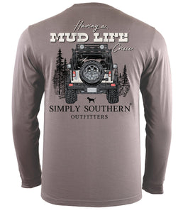 Mud Life (Men's Vintage Long Sleeve T-Shirt) by Simply Southern