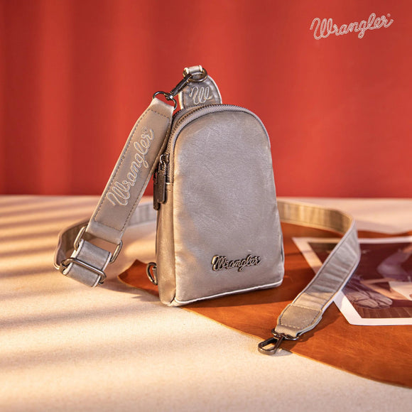 Wrangler Sling Bag/Crossbody/Chest Bag - Light Grey - by Montana West