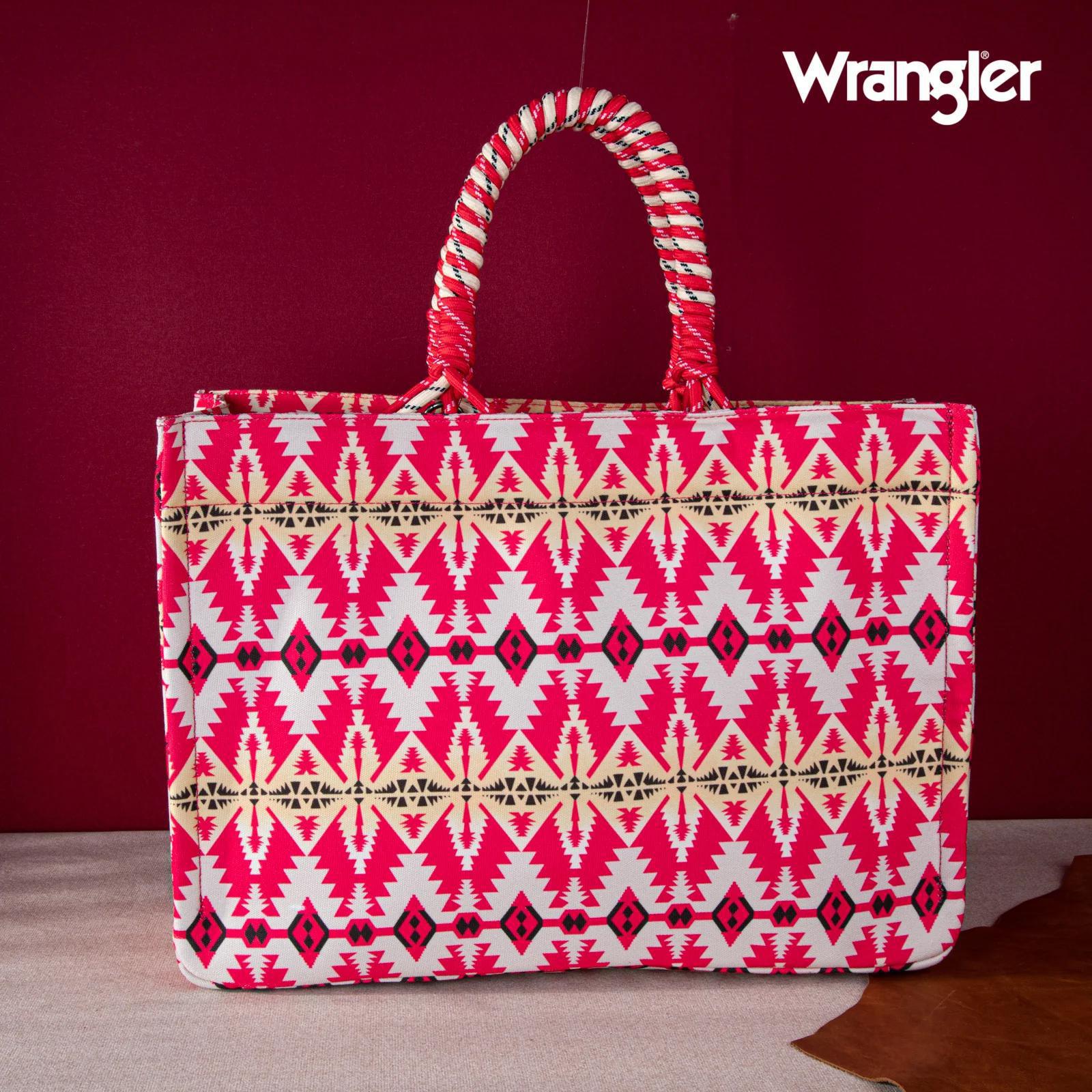 Wrangler Oversized Braided Handles Weekender Bag - Hot Pink - by 