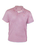 Guy's Pattern Polo - Red Stripe - by Simply Southern