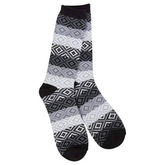 Weekend Gem Crew - Black Multi - by World's Softest Socks