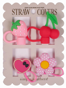 Straw Cover Set - Cherry - by Simply Southern