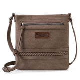 Wrangler Braided Concealed Carry Crossbody - Khaki - by Montana West