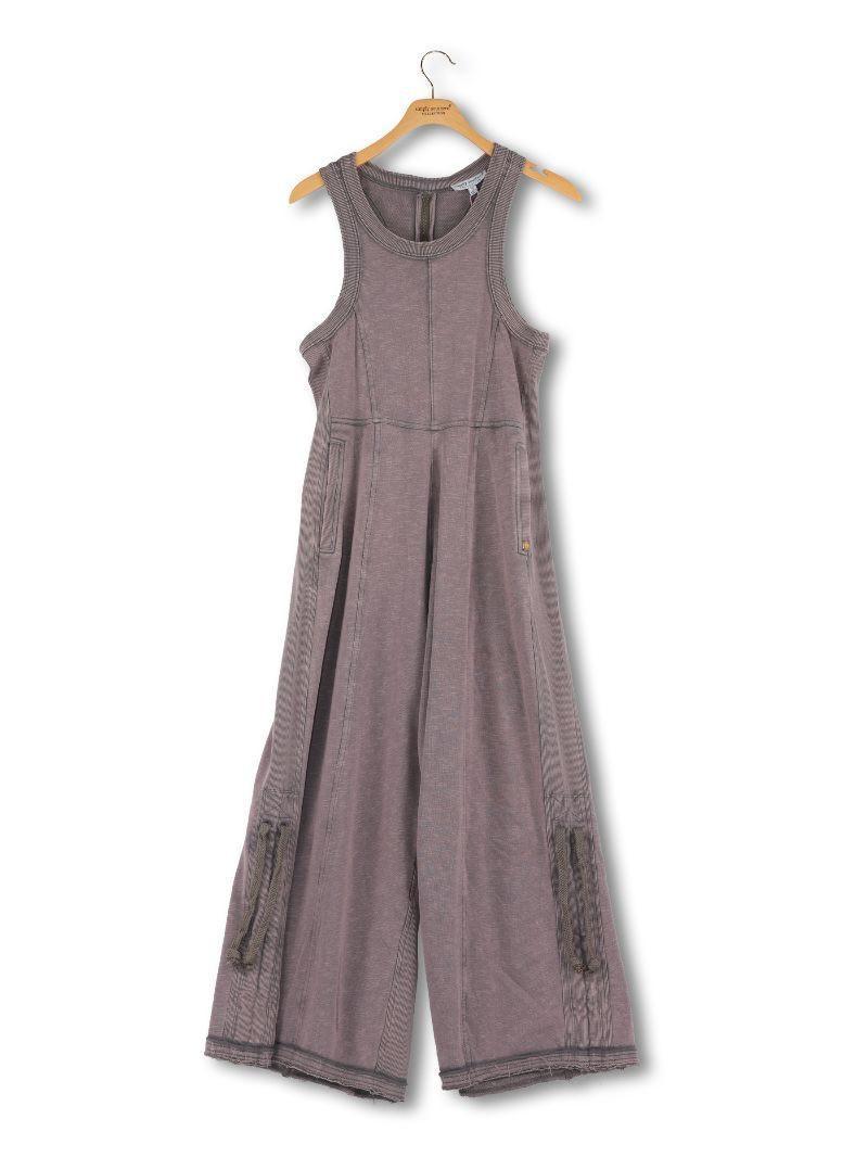 Washed Jumpsuit - Dark Gray - by Simply Southern
