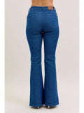 High Waist Sparkle Flare - Dark Wash - by Judy Blue