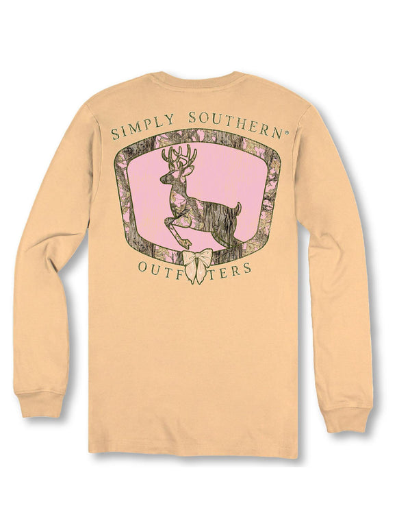 Camo Deer (Long Sleeve T-Shirt) by Simply Southern