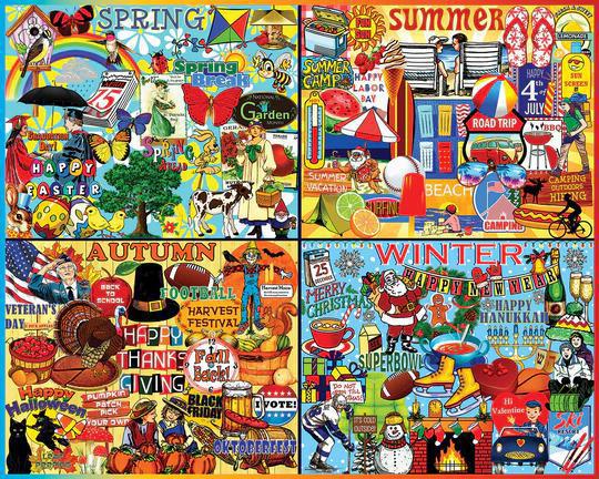 Seasons Calendar Puzzle -1000pc - by White Mountain