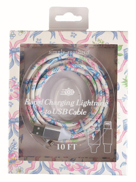 10-Foot Apple Lighting USB Cable - Ribbon - by Simply Southern