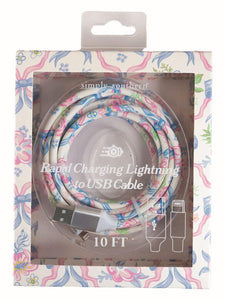 10-Foot Apple Lighting USB Cable - Ribbon - by Simply Southern