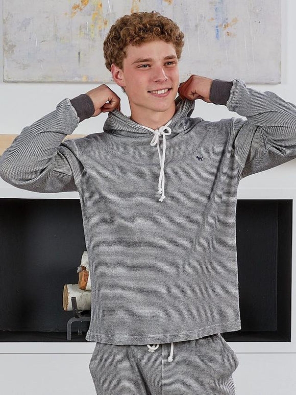 Men's Waffle Hoodie - Gray - by Simply Southern