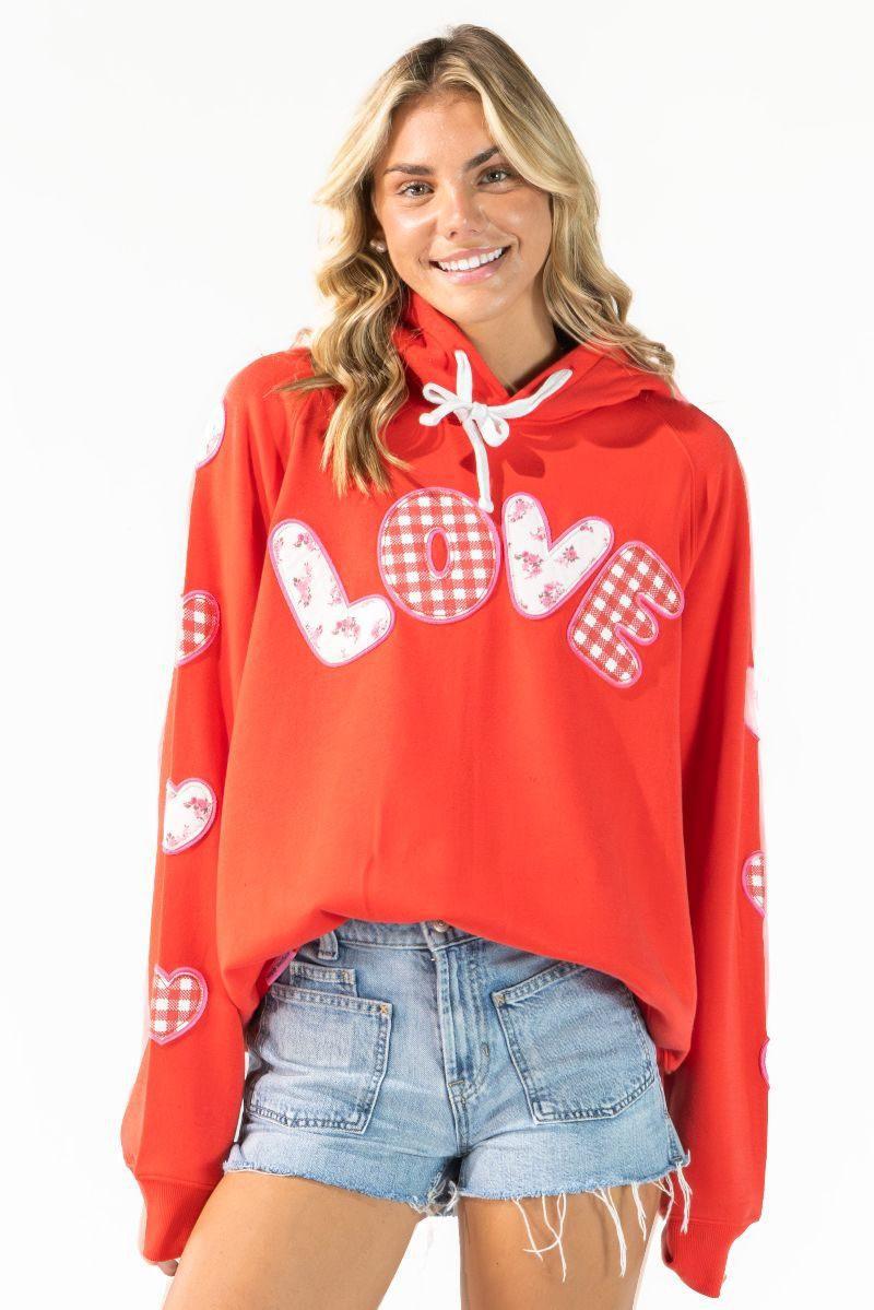 Love Patch Hoodie Pullover - by Simply Southern